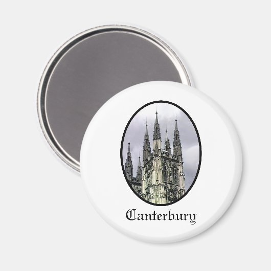 Engeland Canterbury Kerk Spiralen Zwart Gibney Magneet (Voorkant / Achterkant)