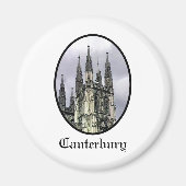 Engeland Canterbury Kerk Spiralen Zwart Gibney Magneet (Voorkant)
