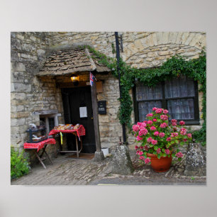 Engeland, Castle Combe, dorp op Poster