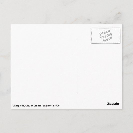  Engeland, Cheapside, City of London Briefkaart (Achterkant)