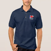 Engeland Cricket Engels Vlag Brush Stroke Gift Polo (Voorkant)