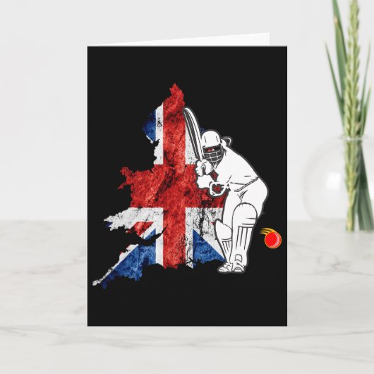 Engeland Cricket T-shirt Kaart (Voorkant)