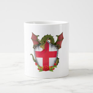 Engeland Draak en Engelse Vlag schild Grote Koffiekop