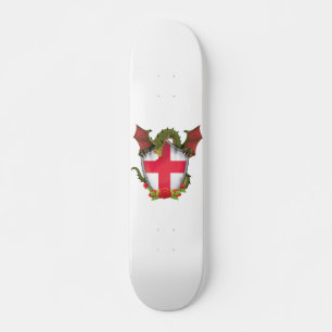 Engeland Draak en Engelse Vlag schild Skateboard