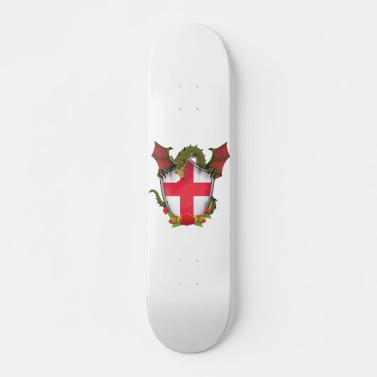 Engeland Draak en Engelse Vlag schild Skateboard (Voorkant)