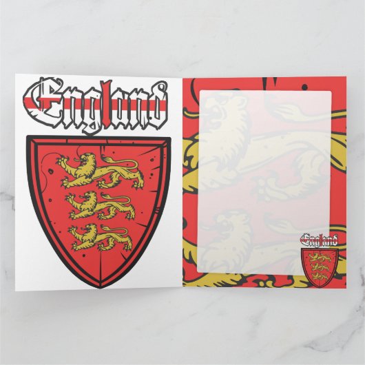 Engeland Drie het Houten Schild van Leeuwen Kaart (Binnen)