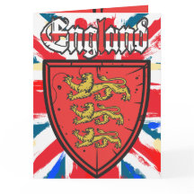 Engeland Drie het Houten Schild van Leeuwen