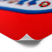 Engeland Drie Leeuwen Shirt Badge Poster (Hoek)