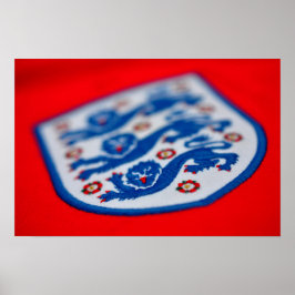 Engeland Drie Leeuwen Shirt Badge Poster
