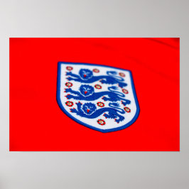 Engeland Drie Leeuwen Shirt Badge Poster