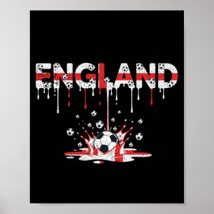 Engeland druipende vlag American Football Poster