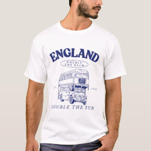 Engeland: dubbel het dek, dubbel de pret t-shirt