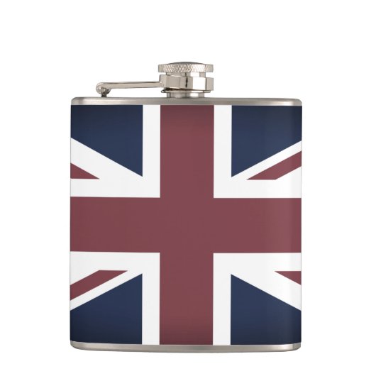 Engeland en Britse vlag, Britse mode /Brits merk Heupfles (Voorkant)