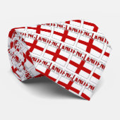 Engeland en Engelse vlag Getegeld Gepersonaliseerd Stropdas (Opgerold)