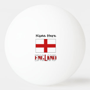Engeland en Engelse vlag met jouw naam Pingpongbal