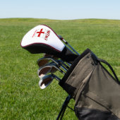Engeland en Engelse vlag met uw naam Golfheadcover (Insitu)