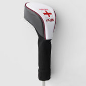 Engeland en Engelse Vlag Rood Personalisatie Golfheadcover (Schuin)