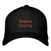Engeland en LEEDS mode Verenigd Koninkrijk/Engelse Geborduurde Pet (Voorkant)