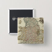 Engeland en Wales 2 Vierkante Button 5,1 Cm (Voorkant /achterkant)