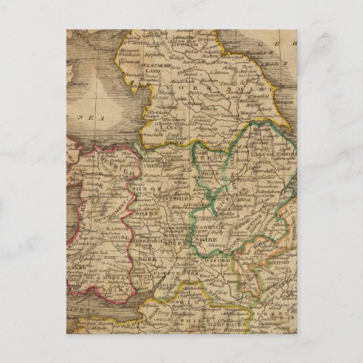 Engeland en Wales 4 Briefkaart (Voorkant)