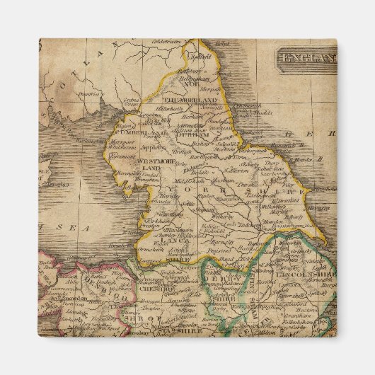 Engeland en Wales 4 Magneet (Voorkant)