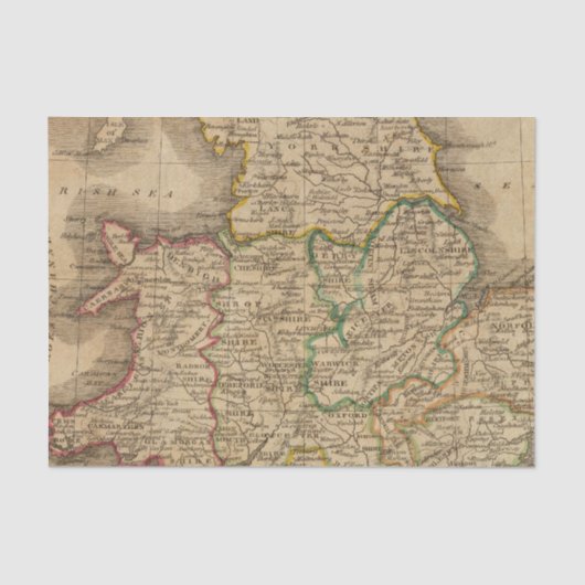 Engeland en Wales 4 Tissuepapier (Voorkant)