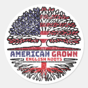 Engeland Engeland US American USA United States Tr Ronde Sticker