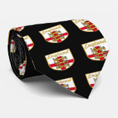 Engeland, Engels, 3 Lions Badge of Crest, Black Ba Stropdas (Opgerold)