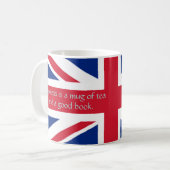 Engeland Engels Vlag geluk Tea Good Book Koffiemok (Voorkant links)