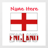 Engeland Engels Vlag Rode Personalisatie Raamsticker (Vel)