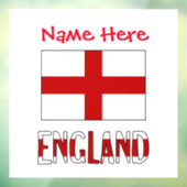 Engeland Engels Vlag Rode Personalisatie Raamsticker (Vel 3)