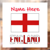 Engeland Engels Vlag Rode Personalisatie Raamsticker (Vel 2)
