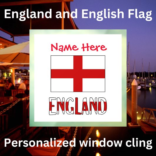 Engeland Engels Vlag Rode Personalisatie Raamsticker