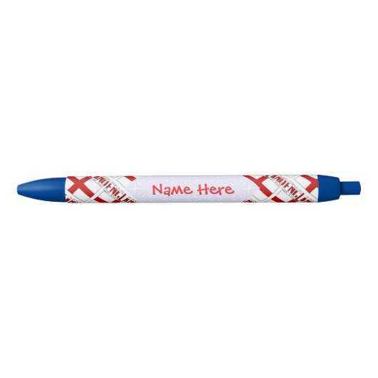 Engeland Engelse Vlag Getegeld Rood Gepersonalisee Zwarte Inkt Pen (Voorkant)