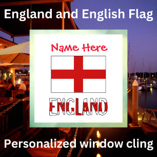 Engeland Engelse Vlag Rood Personalisatie Raamsticker