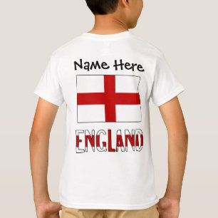 Engeland Engelse Vlag Zwart Personalisatie  T-shirt