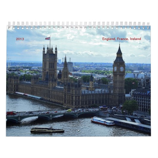 Engeland, Frankrijk, Ierland 2016 Kalender (Hoes)