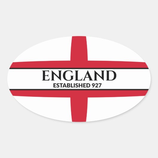 Engeland gevestigd 927 St George Flag Ovale Sticker (Voorkant)