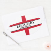Engeland gevestigd 927 St George Flag Ovale Sticker (Envelop)