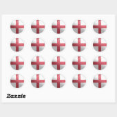 Engeland Glossy Circle Vlag Ronde Sticker (Vel)