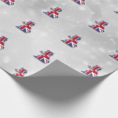 Engeland - Groot-Brittannië - vlag op de Britse ka Cadeaupapier (Hoek)