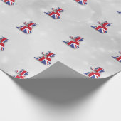Engeland - Groot-Brittannië - vlag op de Britse ka Cadeaupapier (Hoek)
