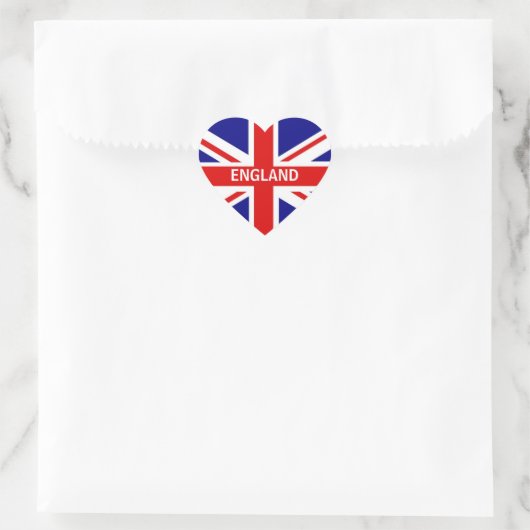 Engeland hart Sticker (Tas)