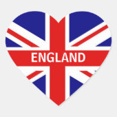 Engeland hart Sticker (Voorkant)