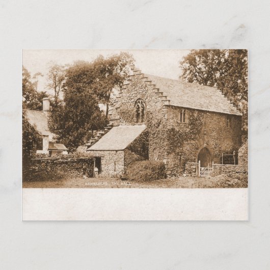  Engeland, Hawkeshead, de Hall van vóór 1904 Briefkaart (Voorkant)