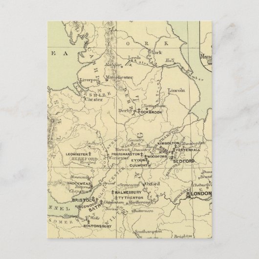 Engeland, Ierland Briefkaart (Voorkant)