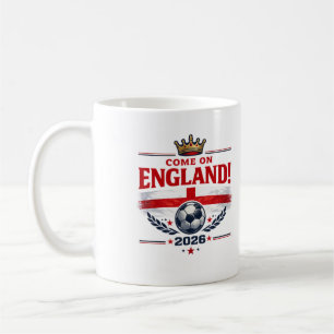 Engeland Kom Op Engeland 2026 Voetbalfan Koffiemok