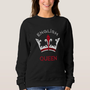 Engeland Koningin Kroon Engels St George's Kruis E Trui