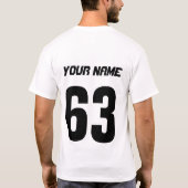 Engeland Lacrosse Logo met naam & nummer T-shirt (Achterkant)