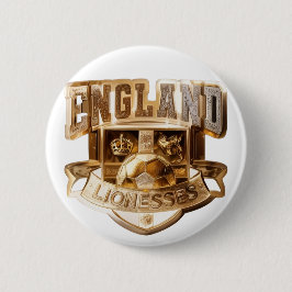 Engeland Leeuwinnen gouden badge Ronde Button 5,7 Cm